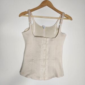 Lady Womens 34 Beige Waist Trainer Corset Open Bust Shapewear VTG